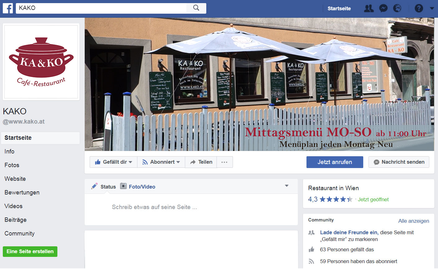 KaKo Facebook Seite